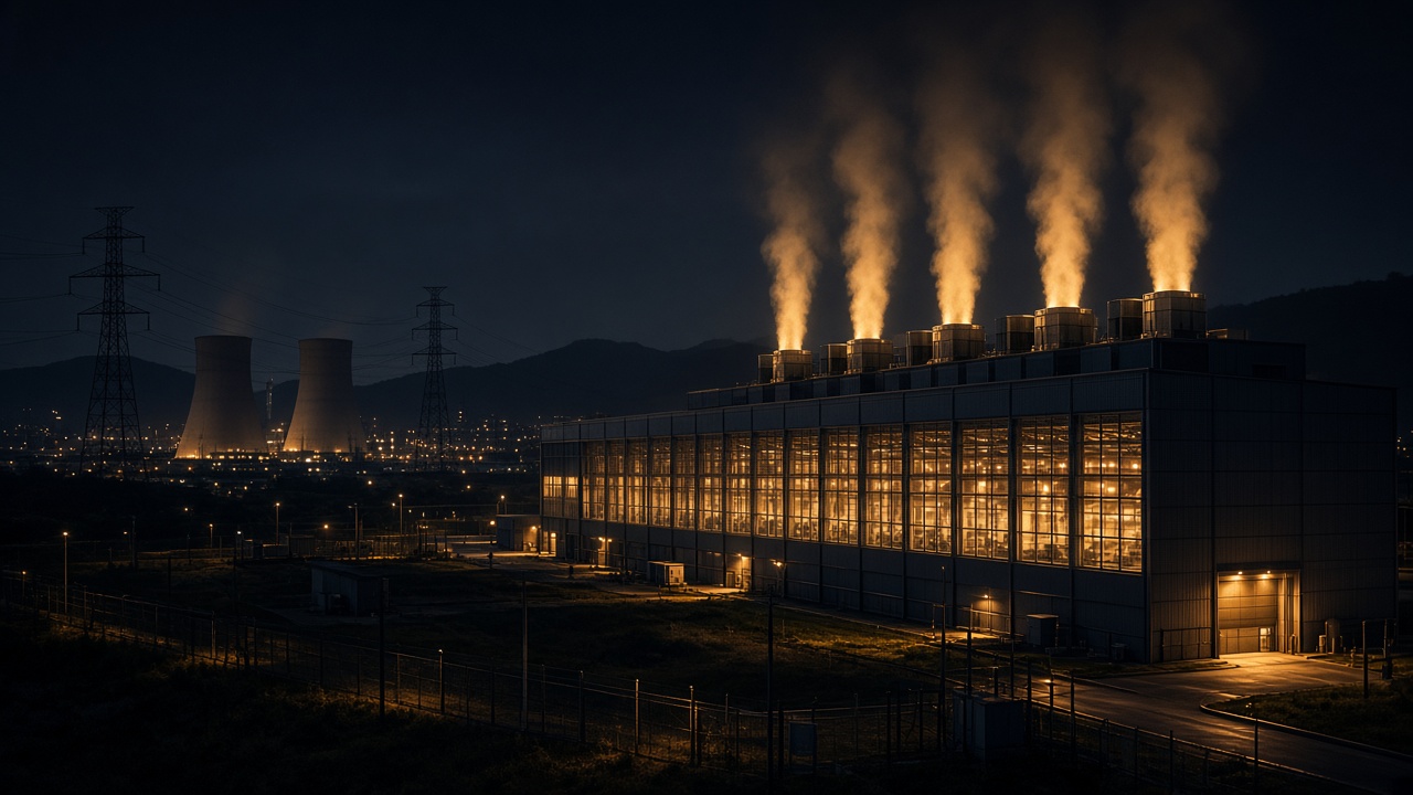 Compute hall colocated with generation at night, behind the meter