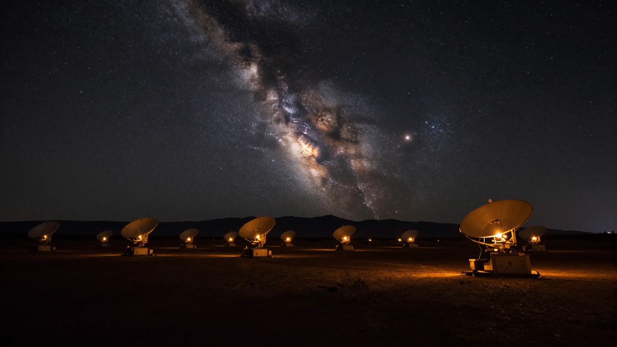 Distributed passive sensor field under a night sky