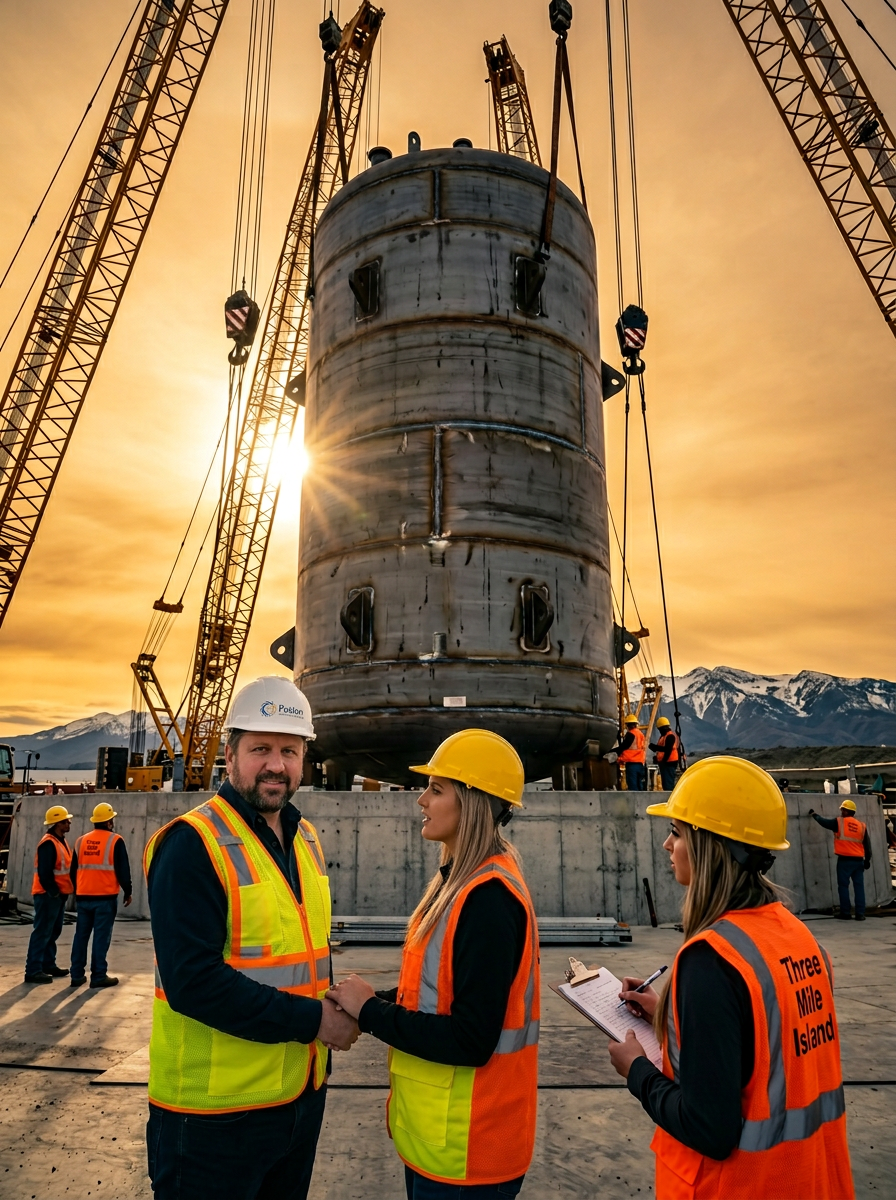 Nuclear generating station with cooling towers under restart for a hyperscaler power purchase agreement